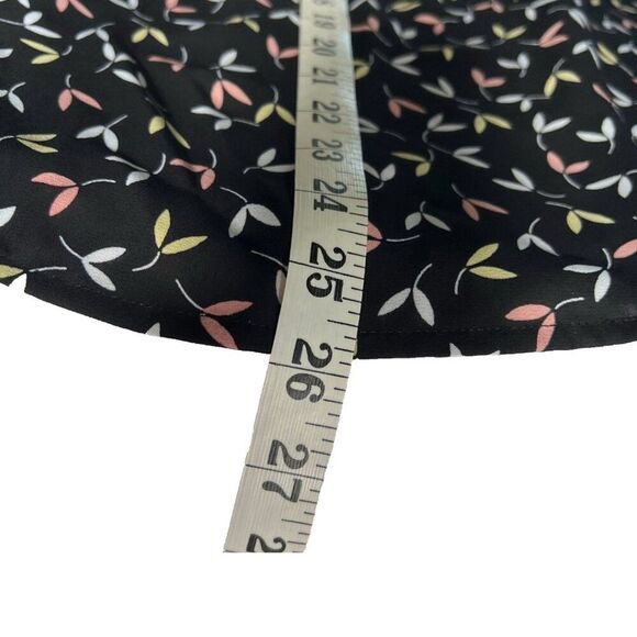 Womens Liz Claiborne Black with Mint, Yellow, Cream Floral Print  1X - Picture 7 of 10